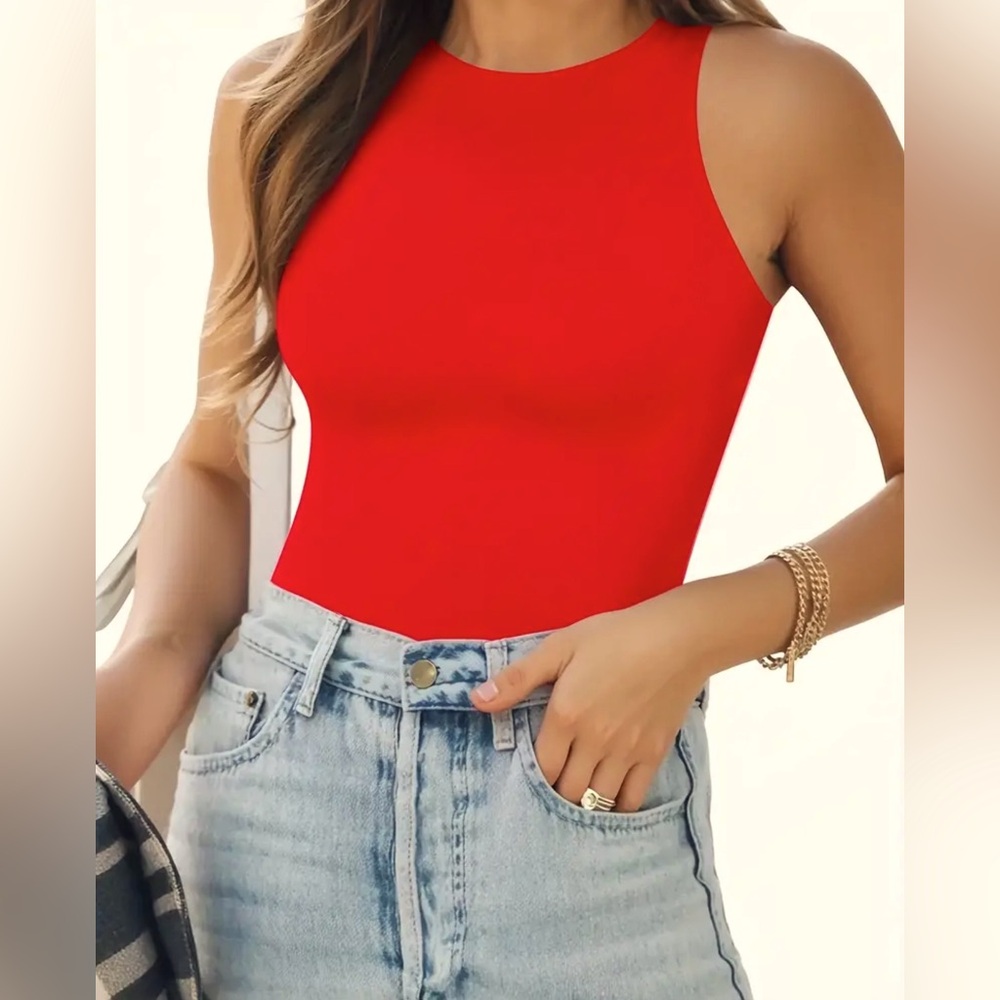 New Crew Neck Tank Bodysuit